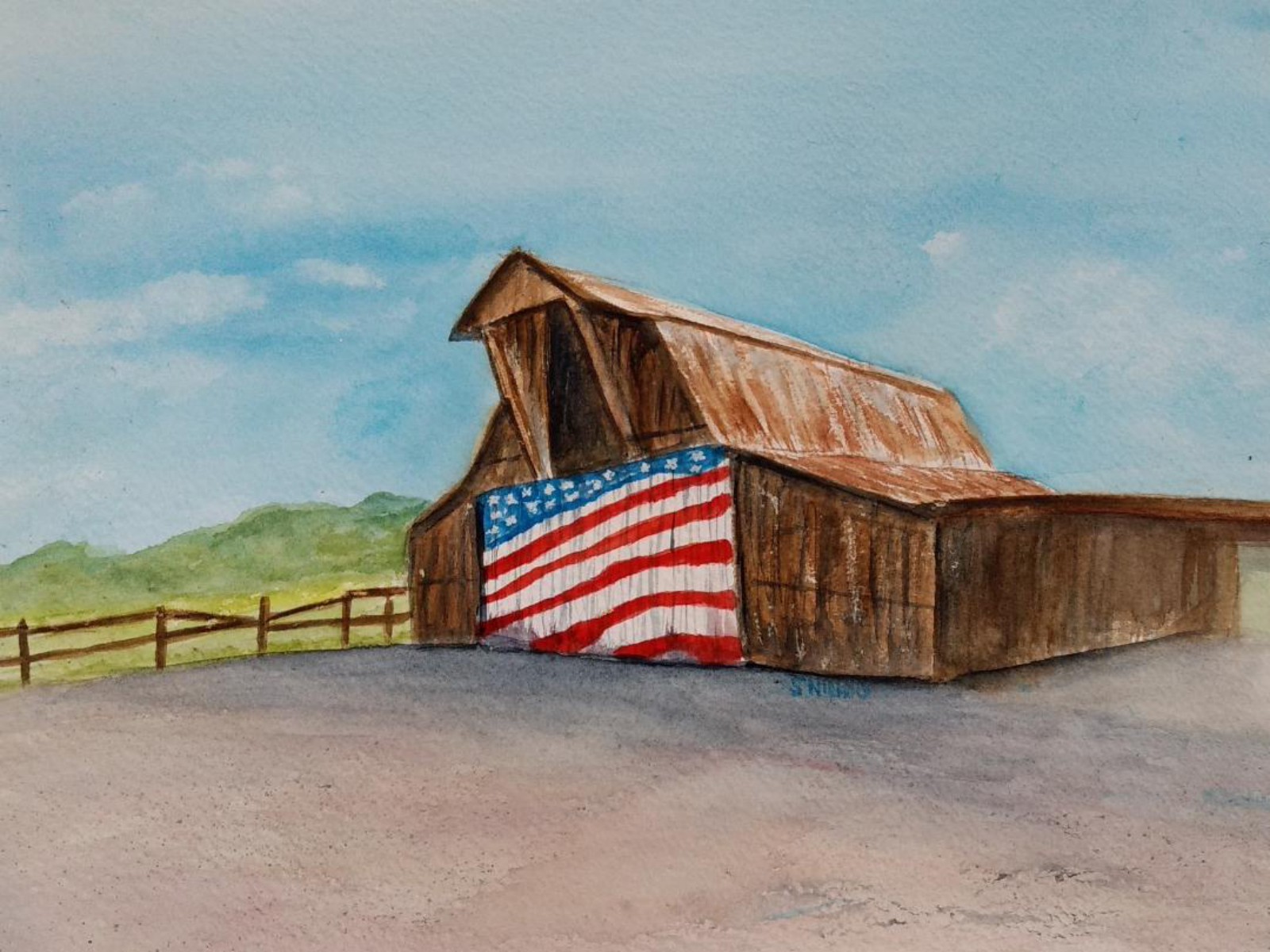 flag barn art